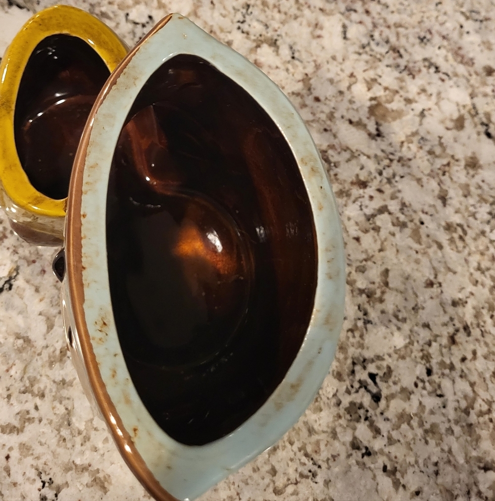 Pier 1 Ceramic Owl Double Planter EUC - Picture 4 of 4